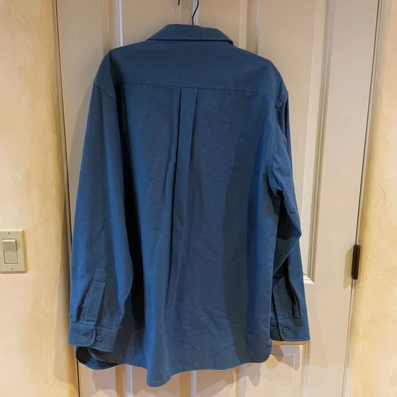 LL Bean Men's Blue Chamois Shirt Jacket size Large 100% cotton - Picture 3 of 3